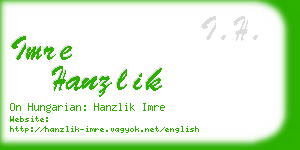 imre hanzlik business card